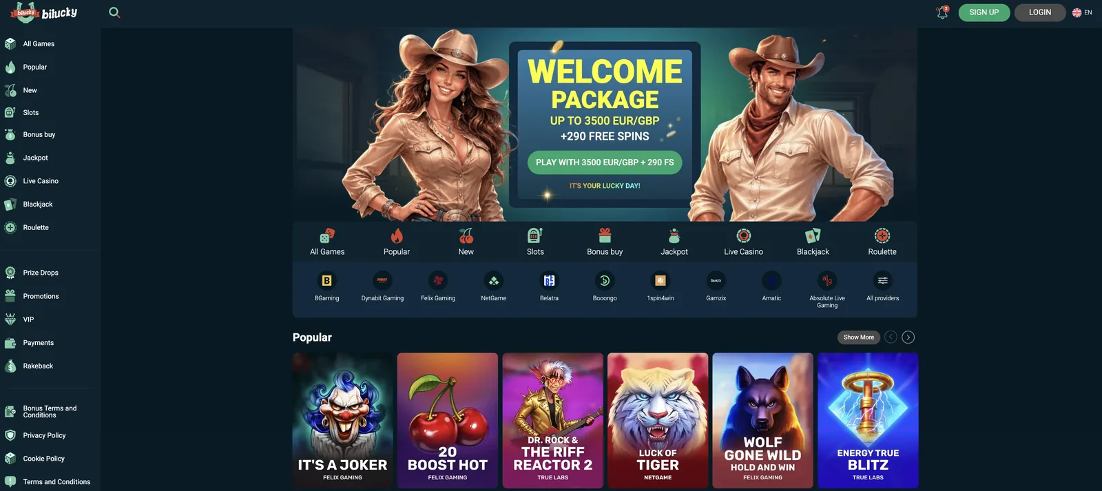 Bilucky Casino Review
